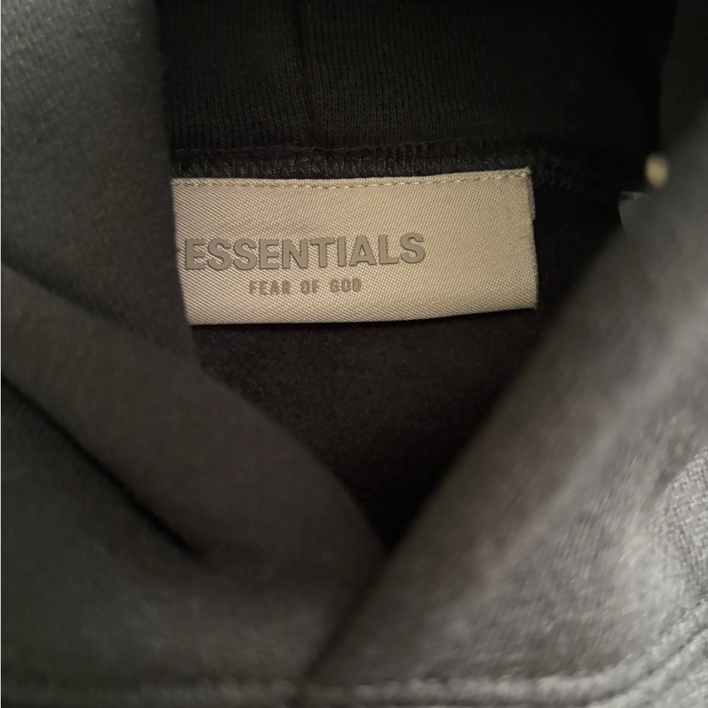 NWT Fear of God Essentials Stretch Limo Black Hoodie- Size Medium - Picture 7 of 7